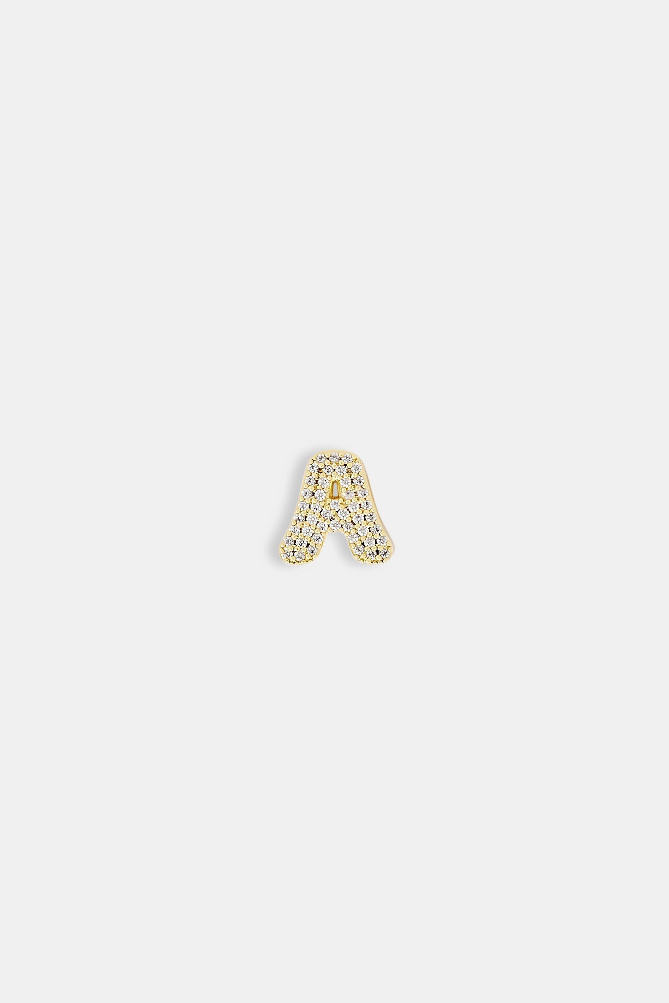 Iced Letter Pendant - 12mm