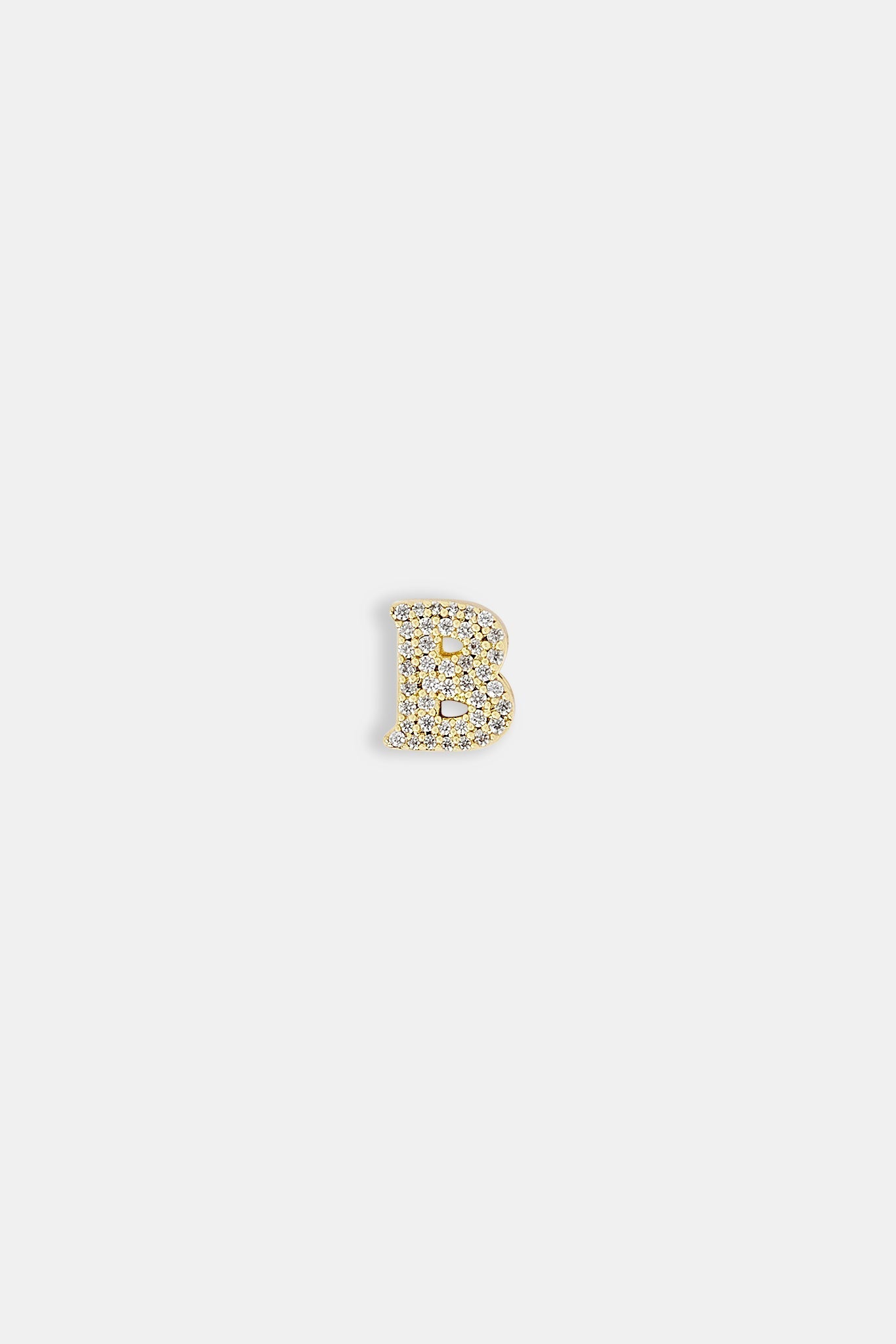Iced Letter Pendant - 12mm