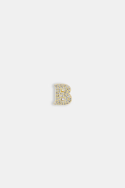 Iced Letter Pendant - 12mm