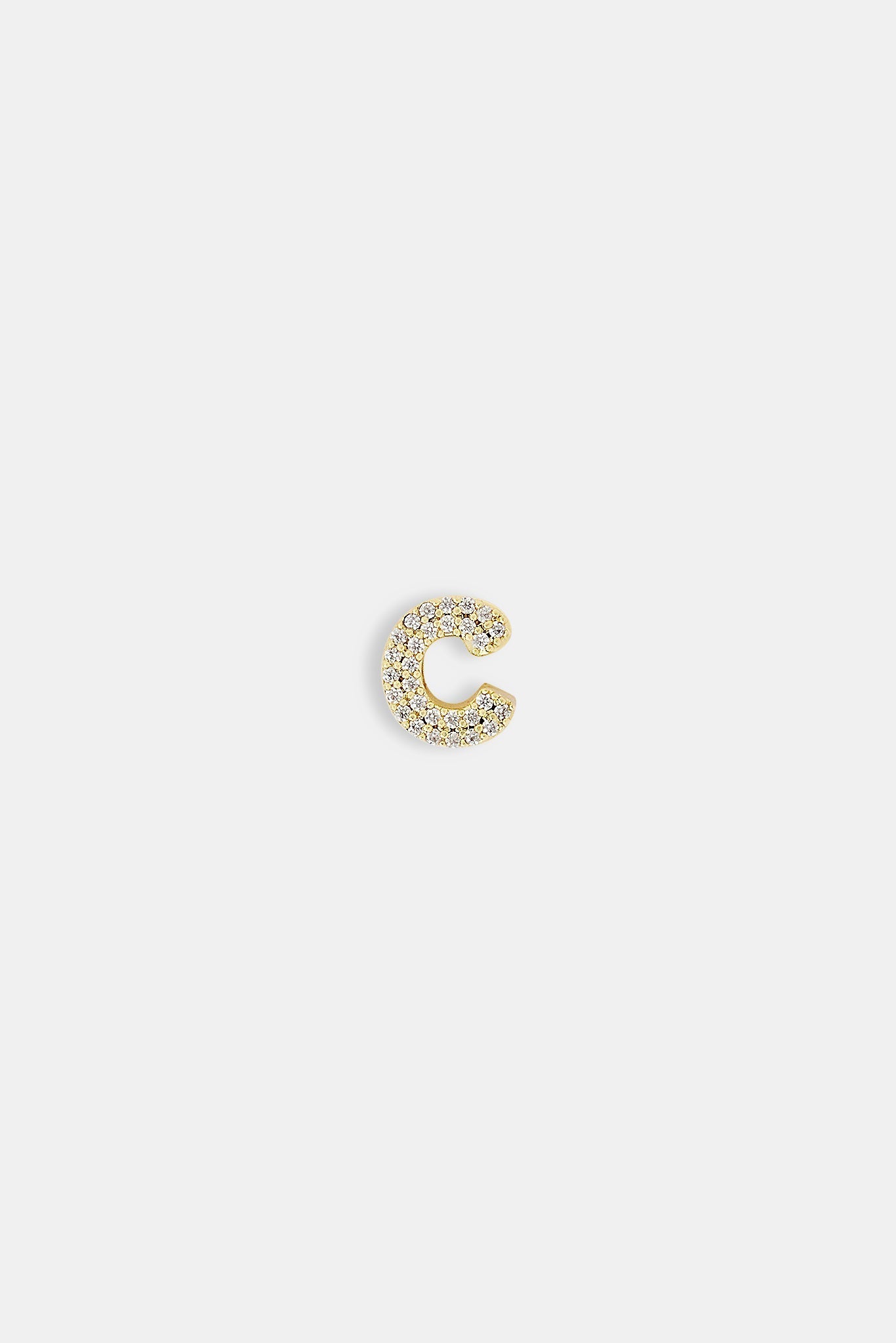 Iced Letter Pendant - 12mm