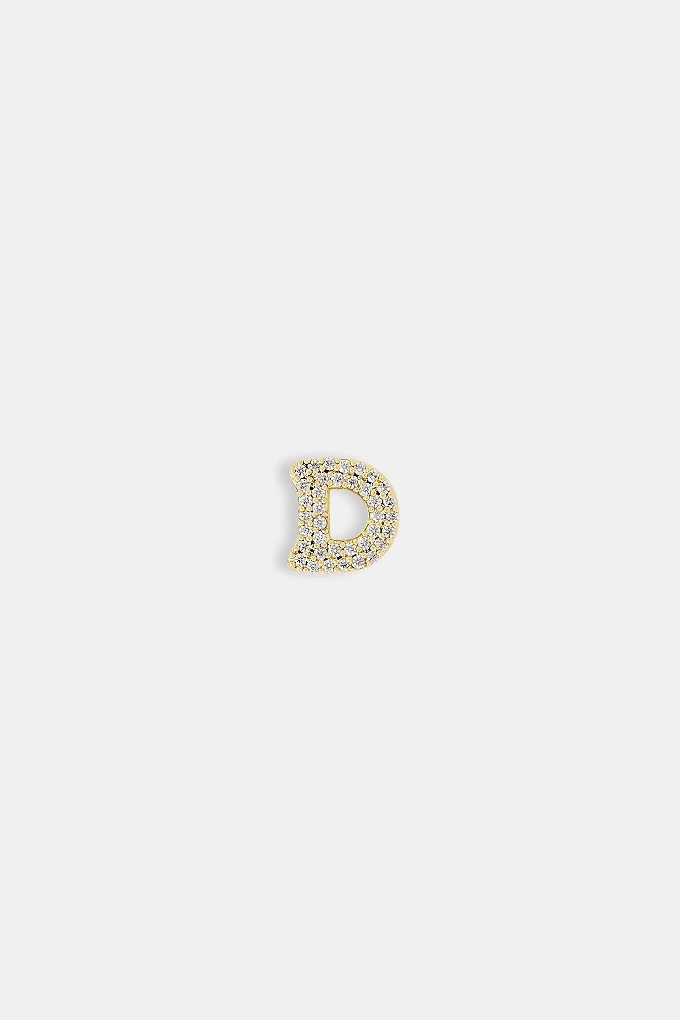 Iced Letter Pendant - 12mm
