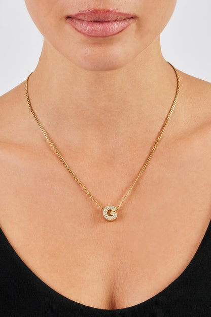 Iced Letter Pendant - 12mm
