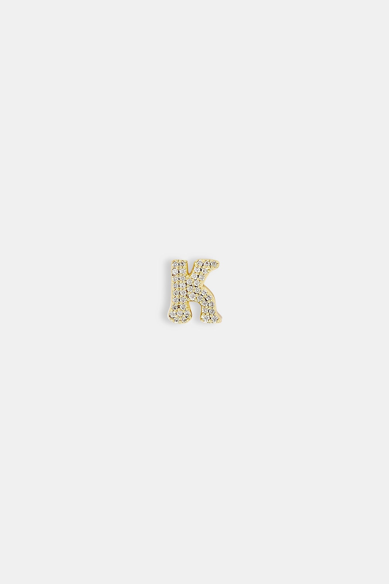 Iced Letter Pendant - 12mm