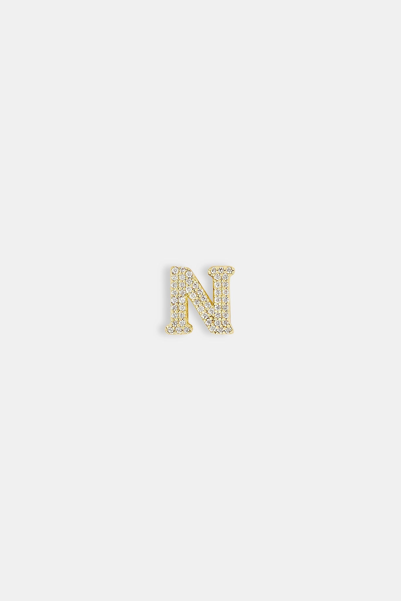 Iced Letter Pendant - 12mm