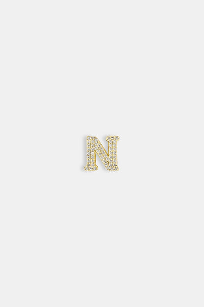 Iced Letter Pendant - 12mm