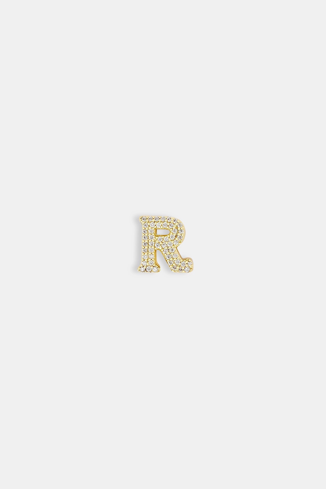Iced Letter Pendant - 12mm