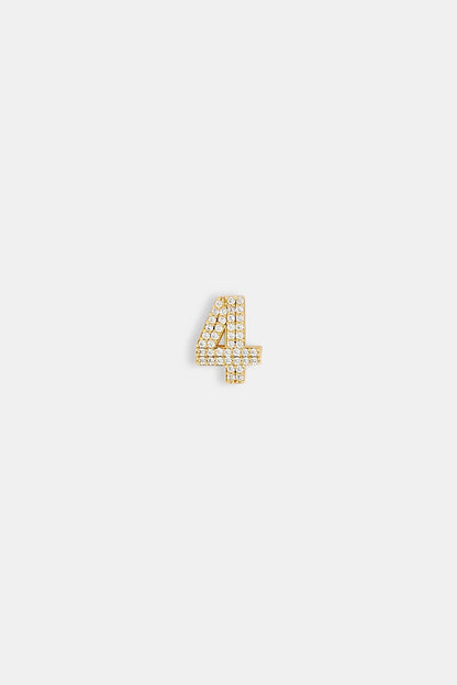 Iced 12mm Number Pendant