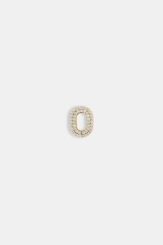 Iced 12mm Number Pendant