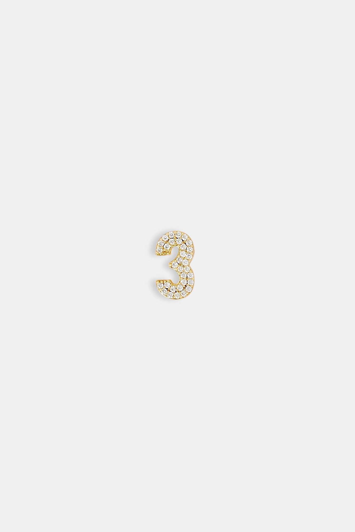 Iced 12mm Number Pendant