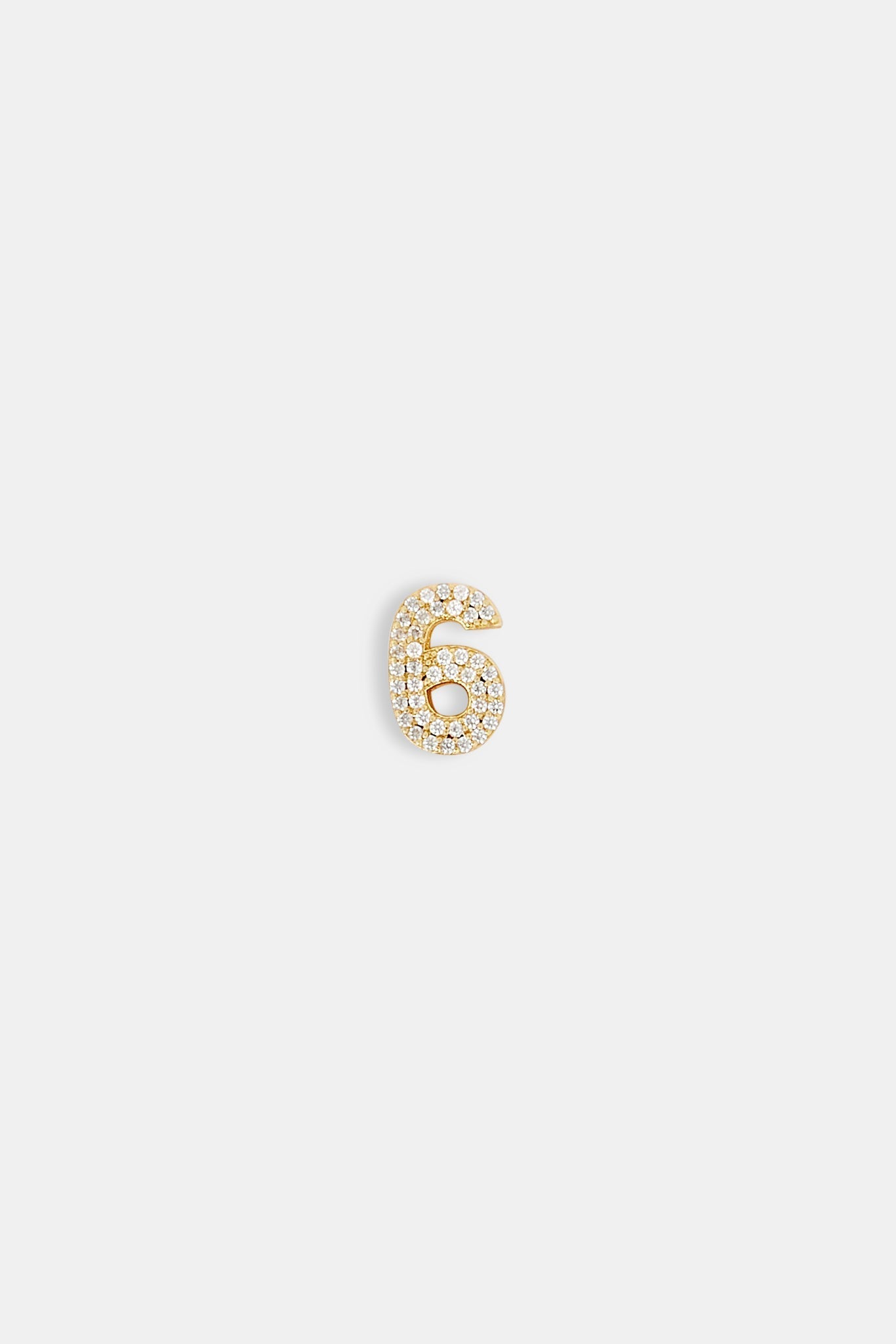 Iced 12mm Number Pendant