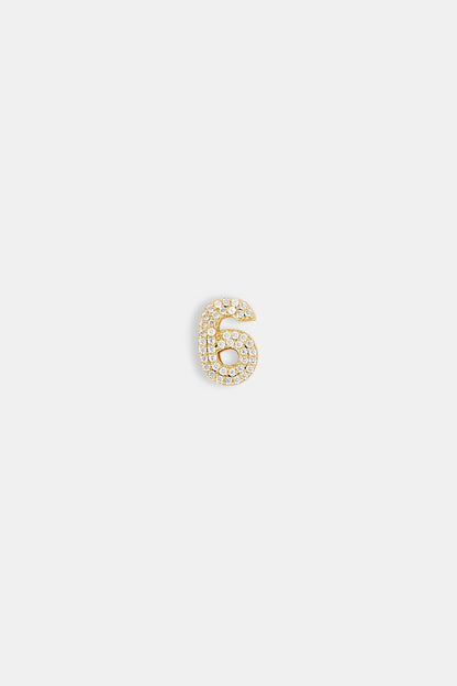 Iced 12mm Number Pendant