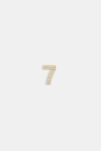 Iced 12mm Number Pendant