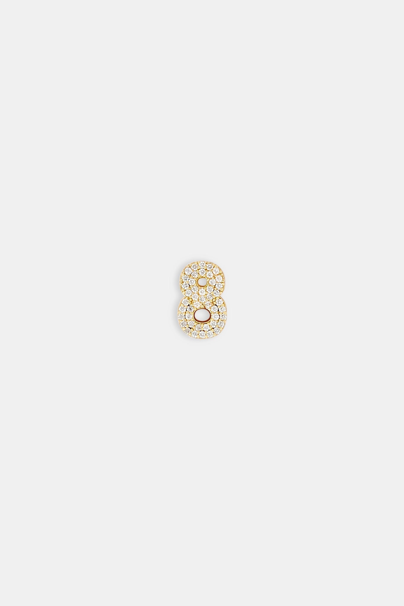Iced 12mm Number Pendant