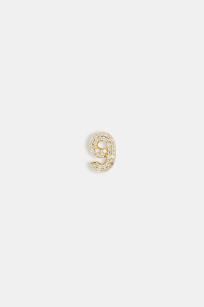 Iced 12mm Number Pendant