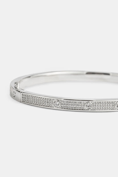 Iced Pave Gemstone Bangle - 5mm