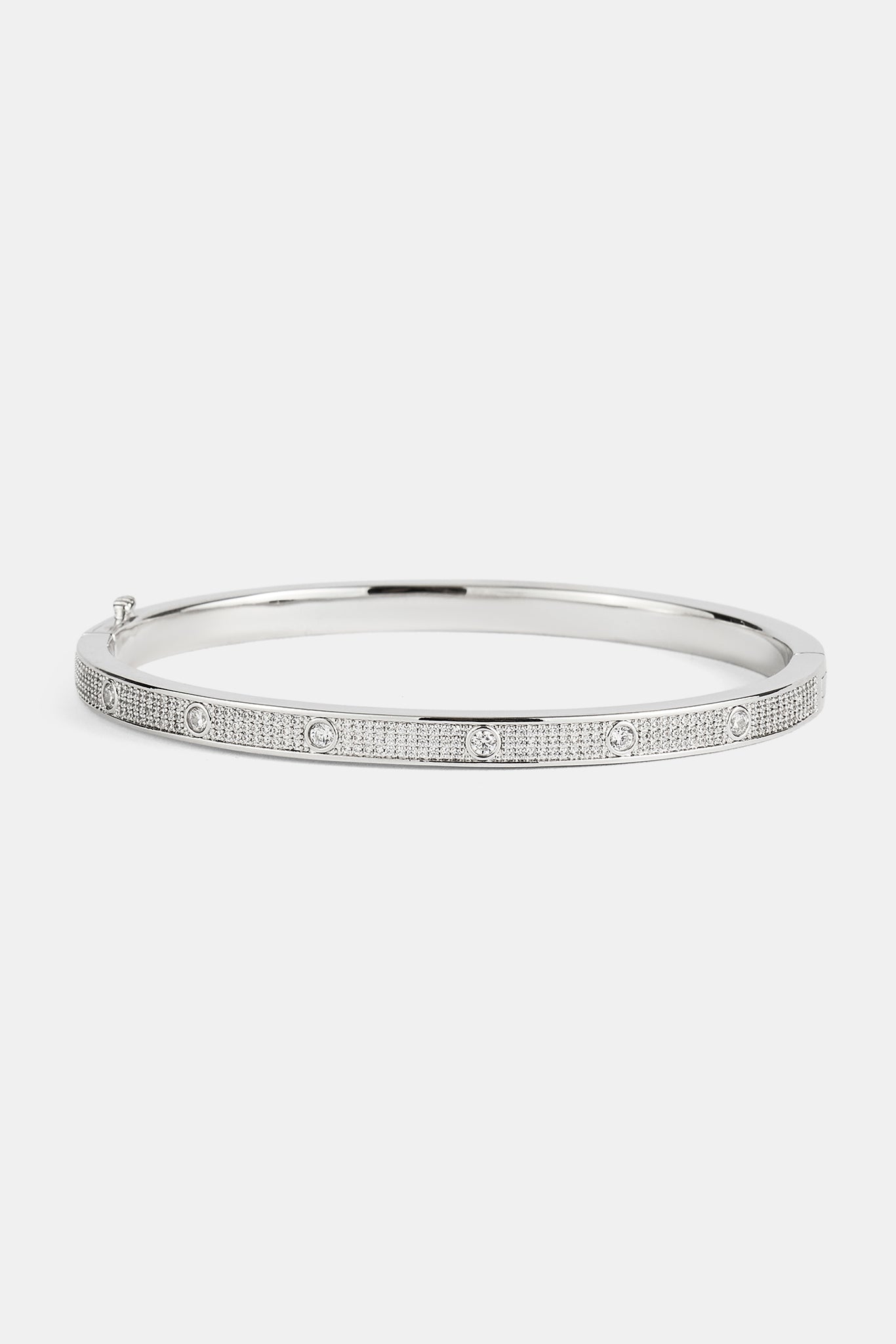 Iced Pave Gemstone Bangle - 5mm