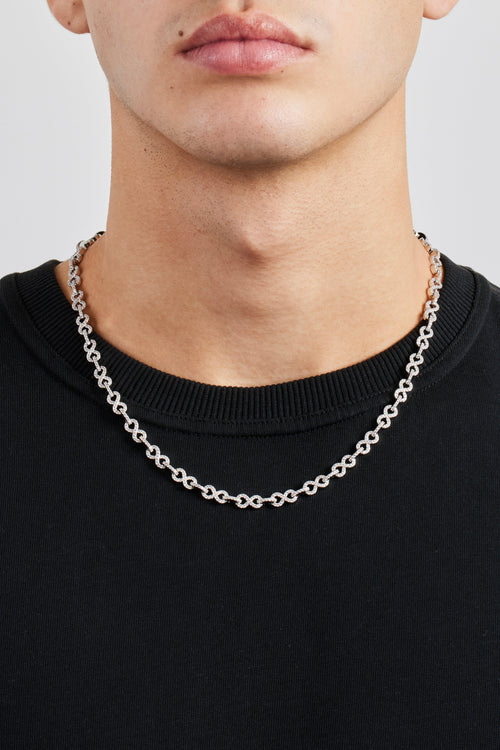 Iced Infinity Link Chain - 6mm