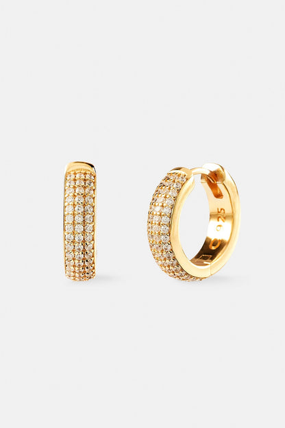 Iced Pave Chunky Hoops - 15mm