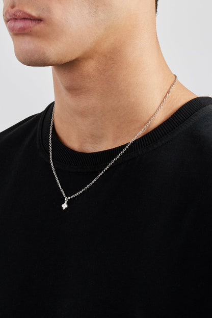 Polished Motif Pendant Necklace - 8mm