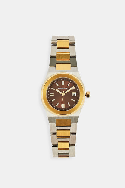 Cernucci Two Tone Watch - Silver