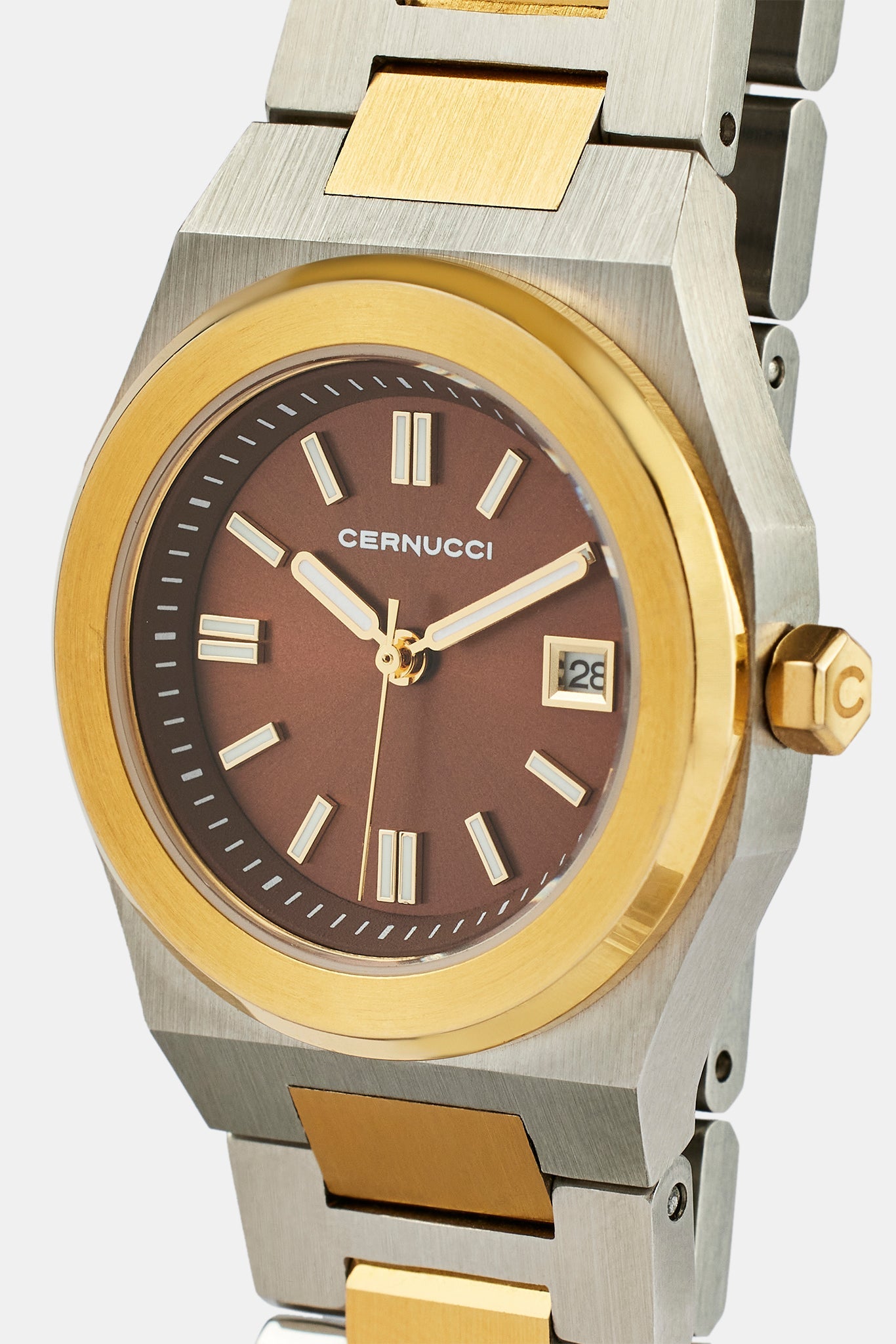 Cernucci Two Tone Watch - Silver
