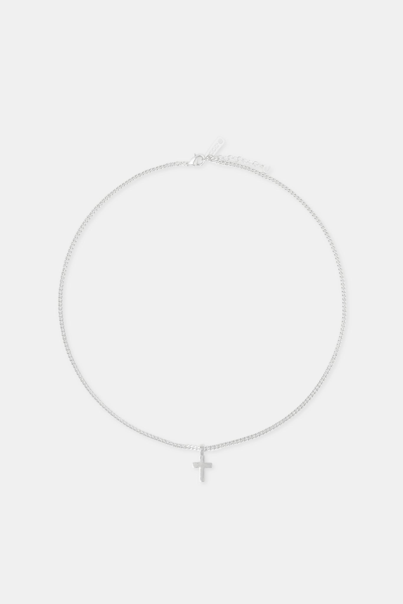 Polished Drop Cross Cuban Chain - 3mm