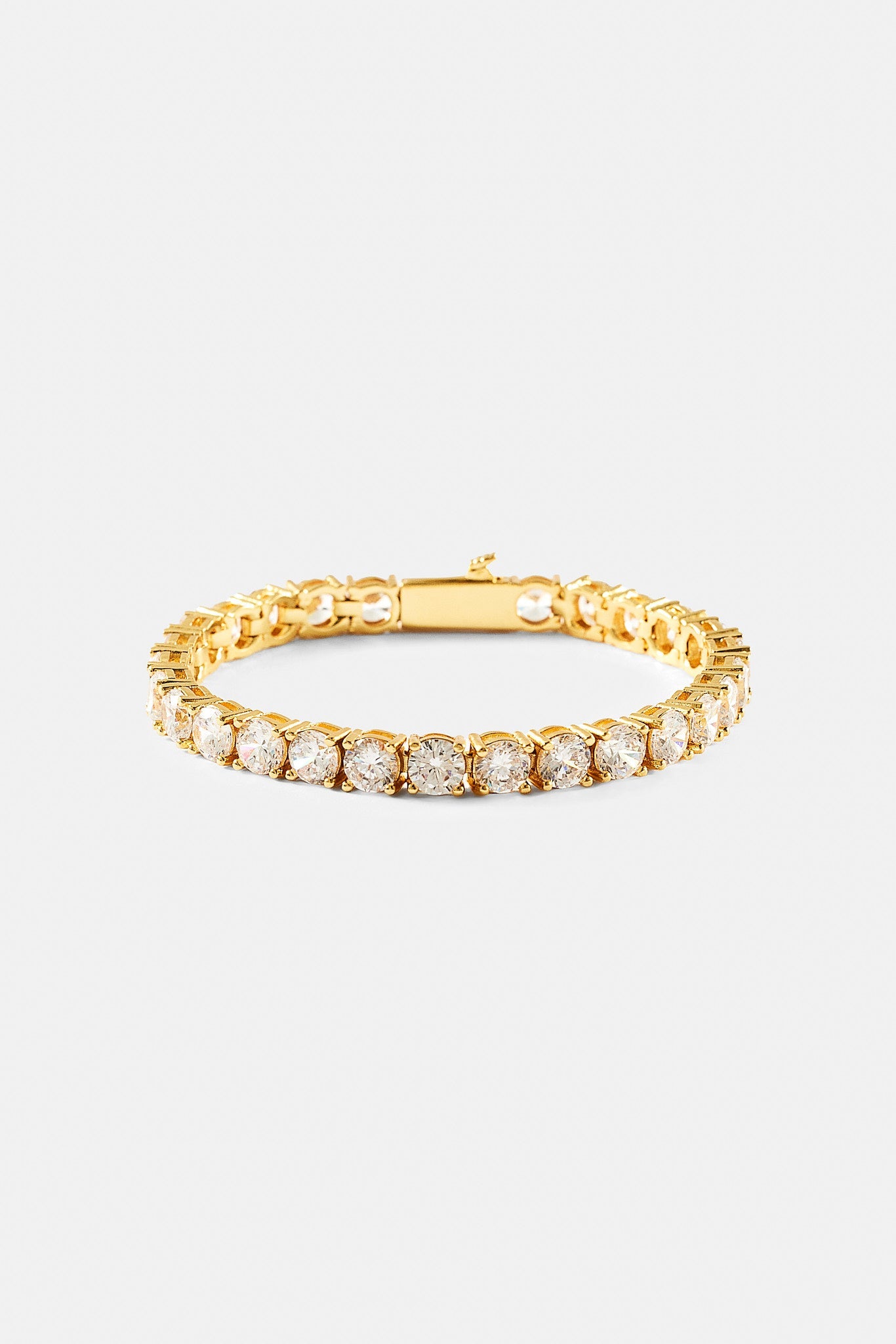 Womens 5mm Tennis Bracelet - Gold