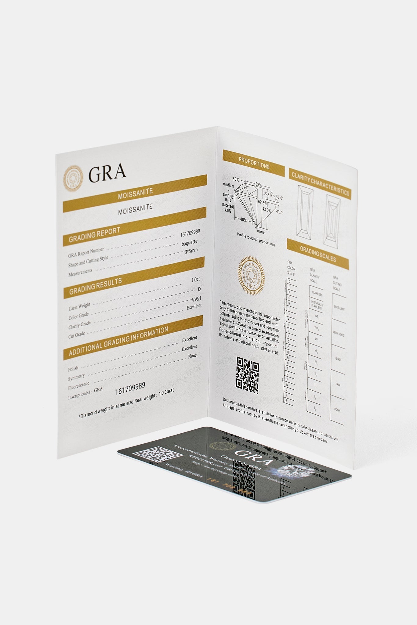 Moissanite Baguette Stud Earrings - 5mm