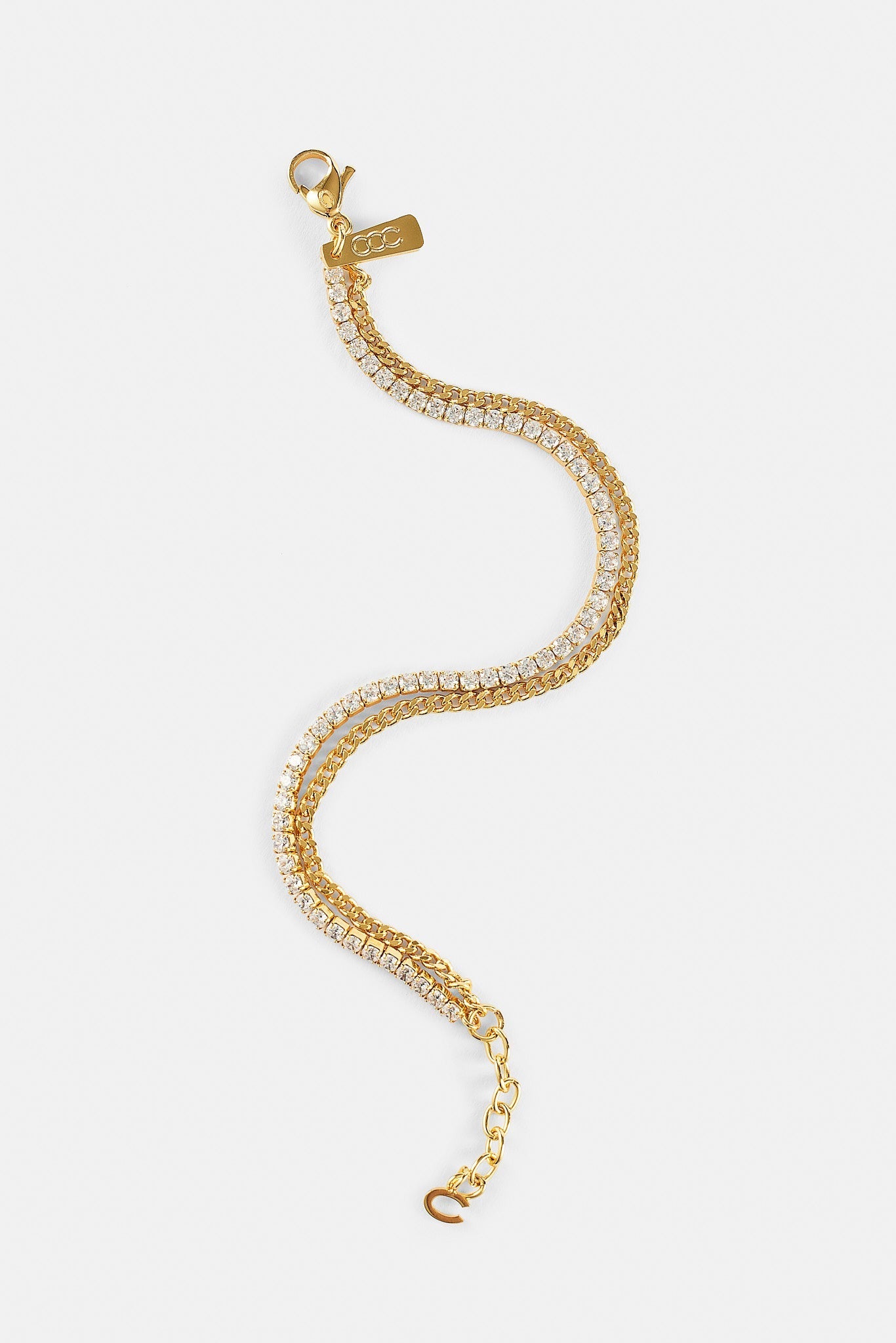 Double Layer Micro Tennis & Cuban Bracelet - 2.5mm