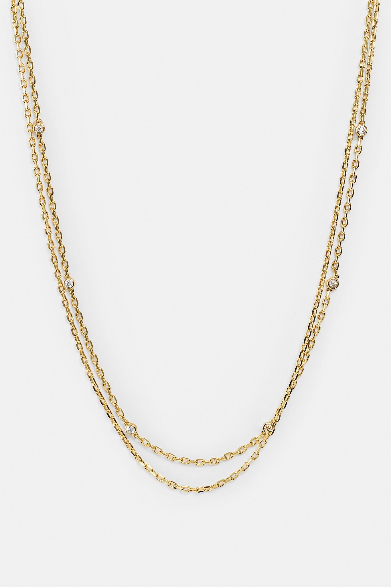 Double Layer Ice Rolo Necklace - 5mm