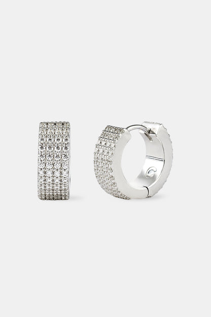 Iced Huggie Earrings - 12mm