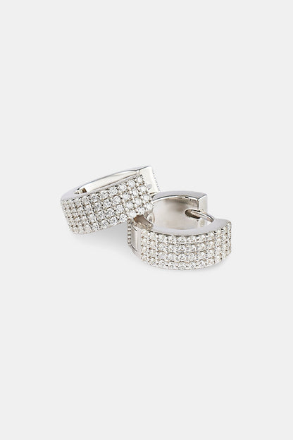 Iced Huggie Earrings - 12mm