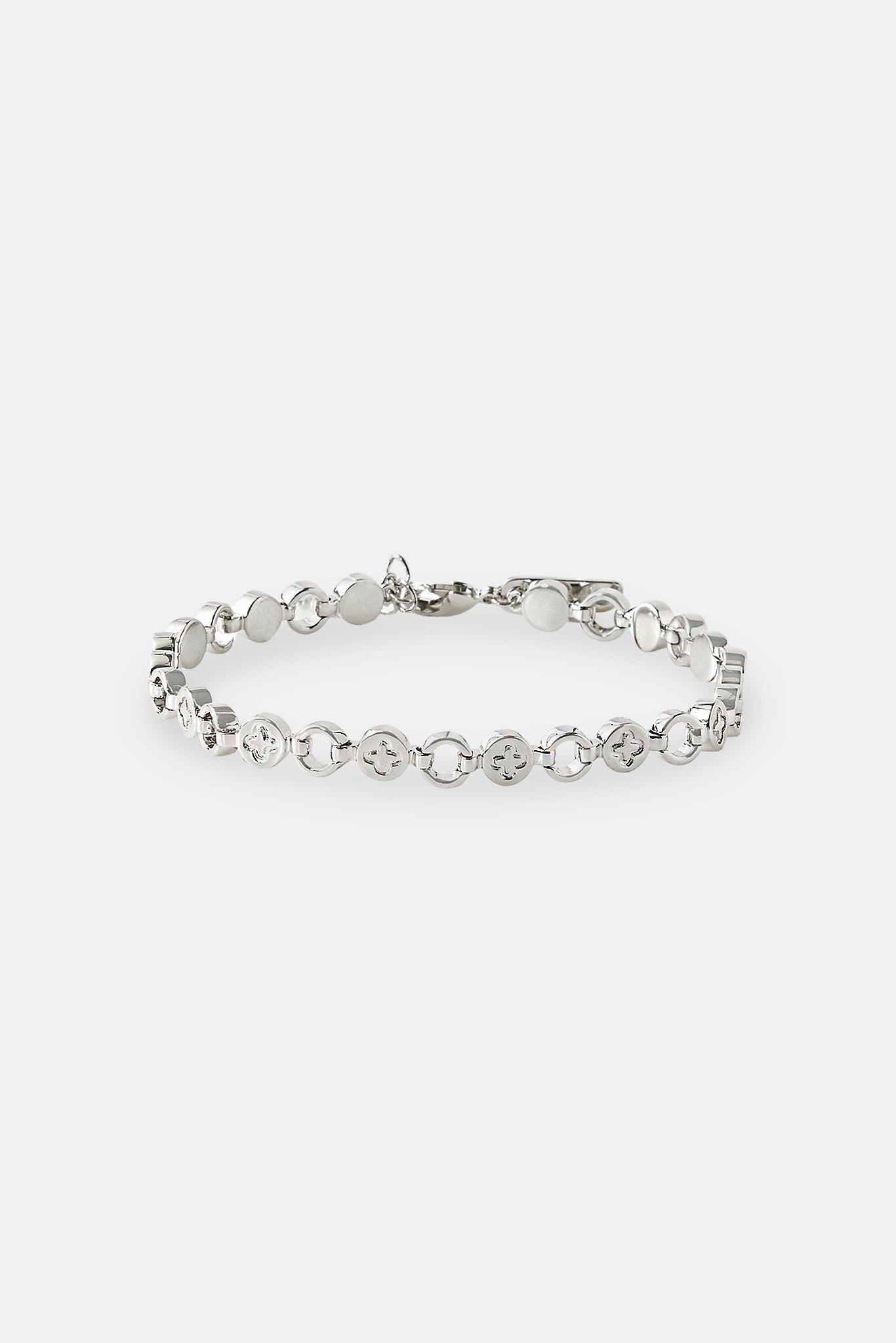 Polished Motif Link Bracelet - 6mm