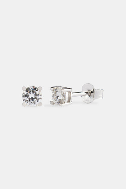 Moissanite 4mm 925 Stud Earrings