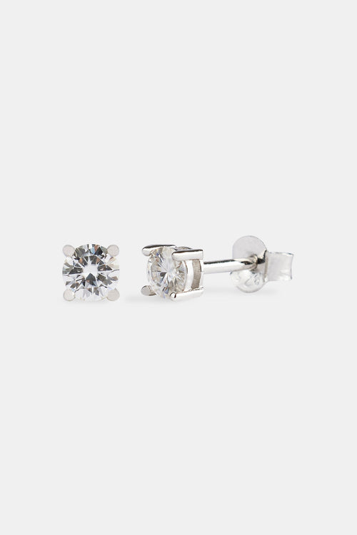 Moissanite 4mm 925 Stud Earrings