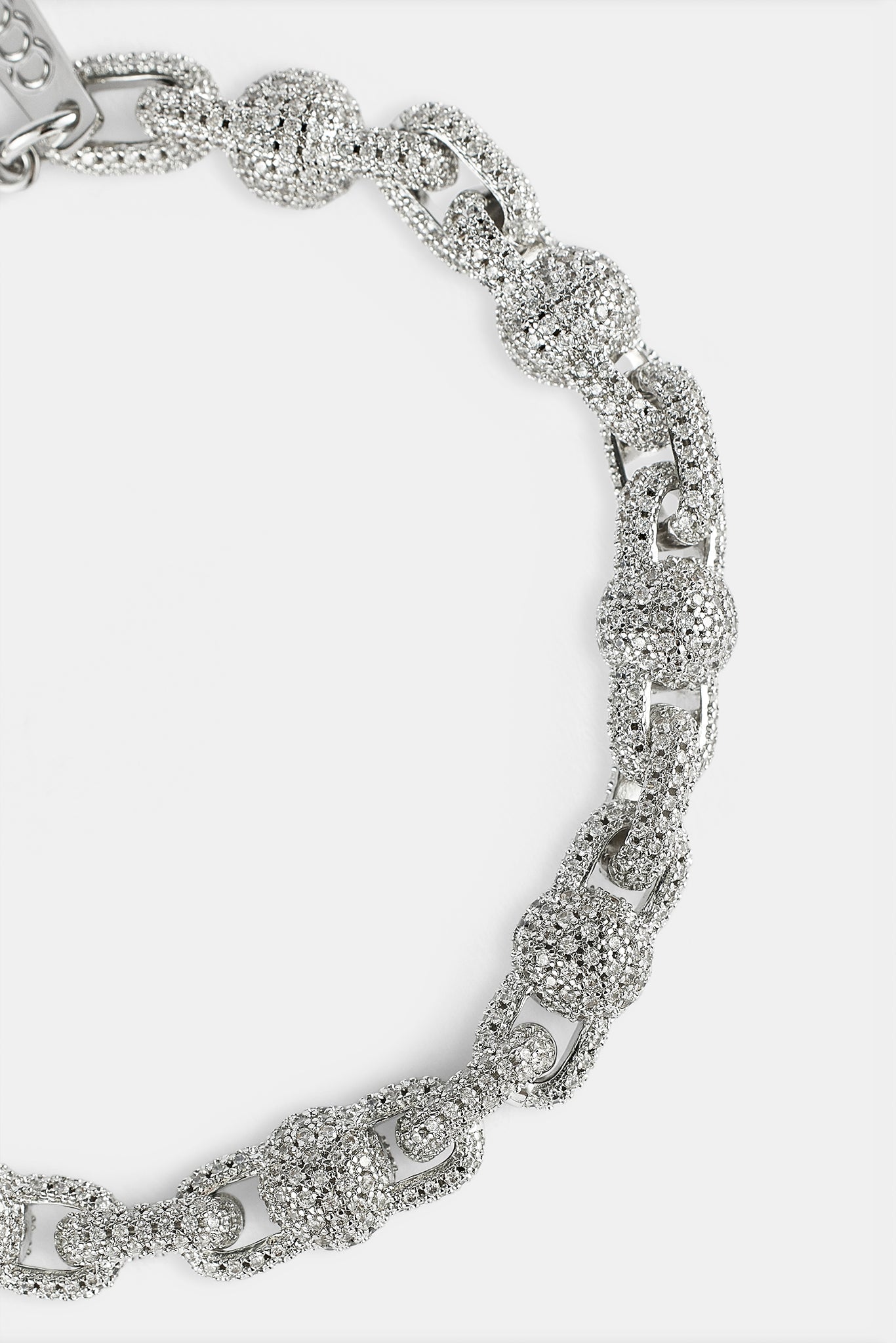 Iced Ball Link Bracelet - 8mm