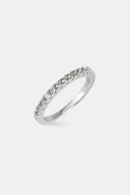 Iced Micro Tennis Ring - 2mm - White